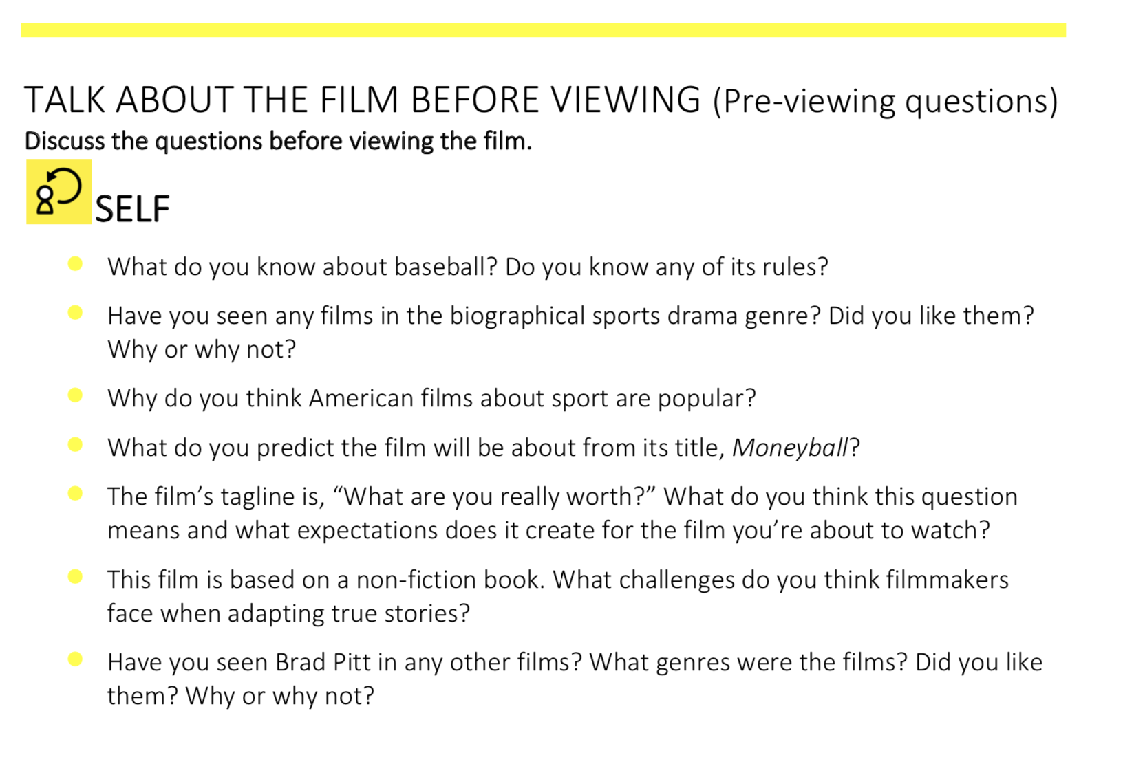 Moneyball Film English