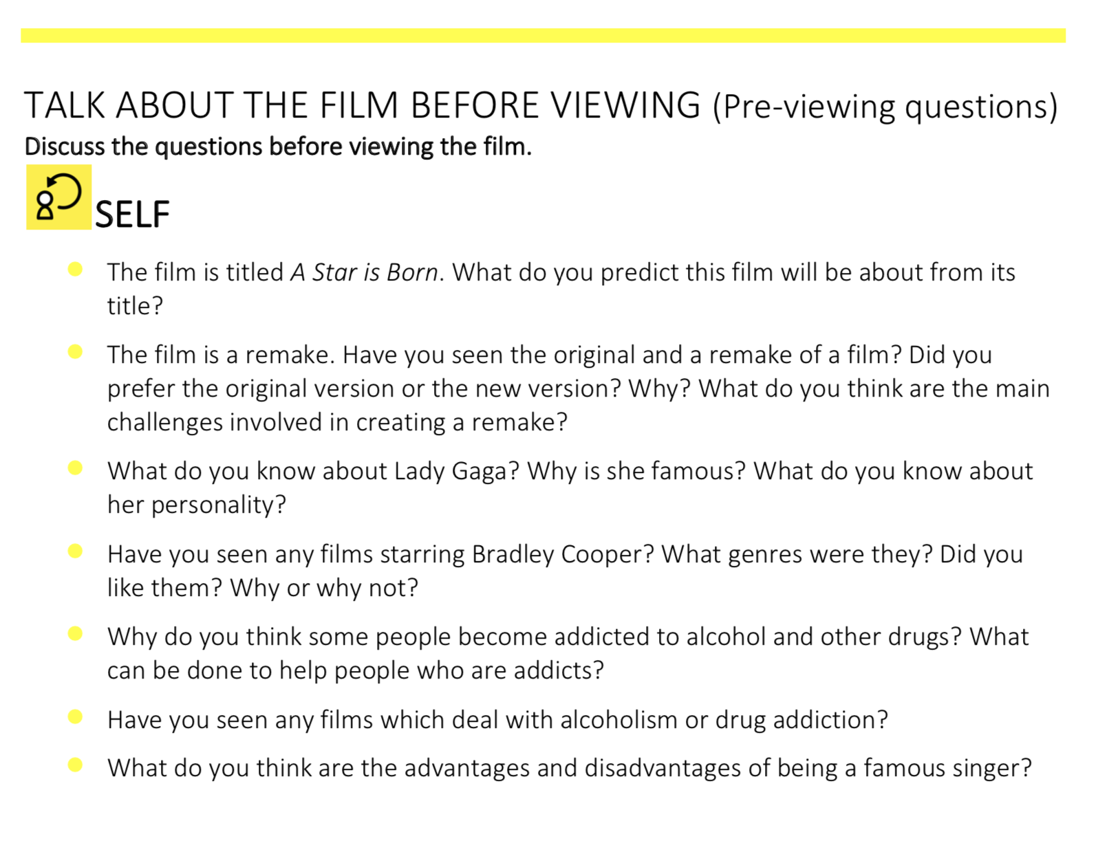 A Star is Born Film English