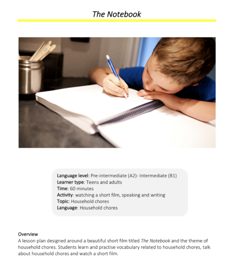 The Notebook Lesson Plan Film English