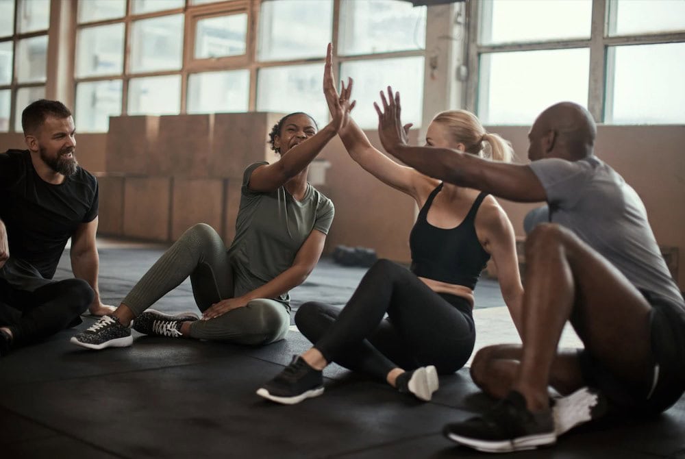 Cover image for the ESL video lesson plan The Benefits of Exercising with Friends